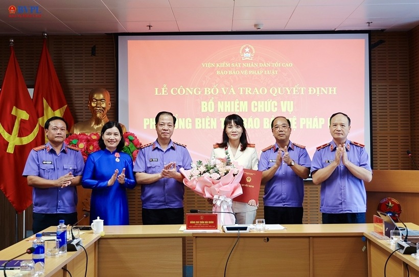 Bổ nhiệm bà Hồ Thị Kim Thoan giữ chức vụ Phó Tổng Biên tập Báo Bảo vệ pháp luật