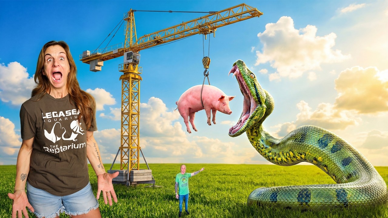 Feeding truly giant snakes in my reptile zoo