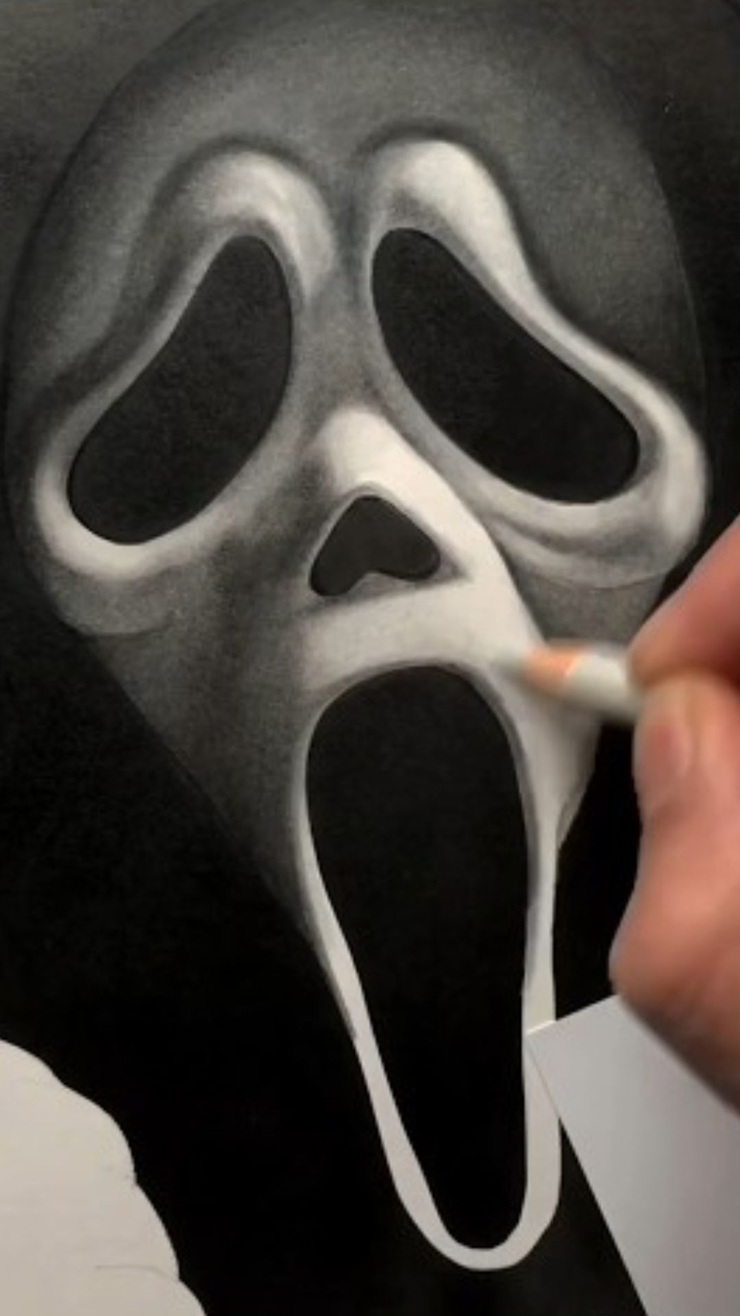 Ghostface comes to life in this chilling drawing time lapse
