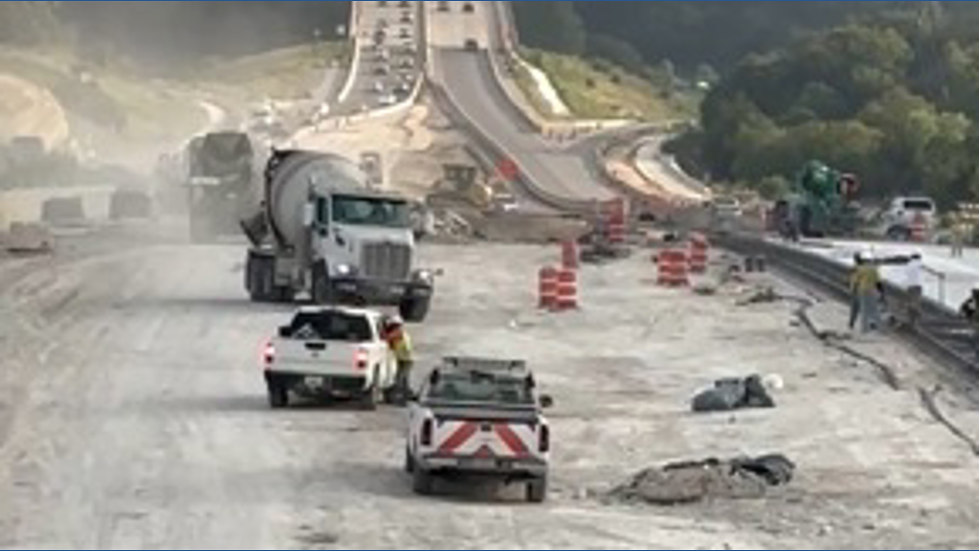 A look at the Loop 360 construction project along Cedar Street in Austin