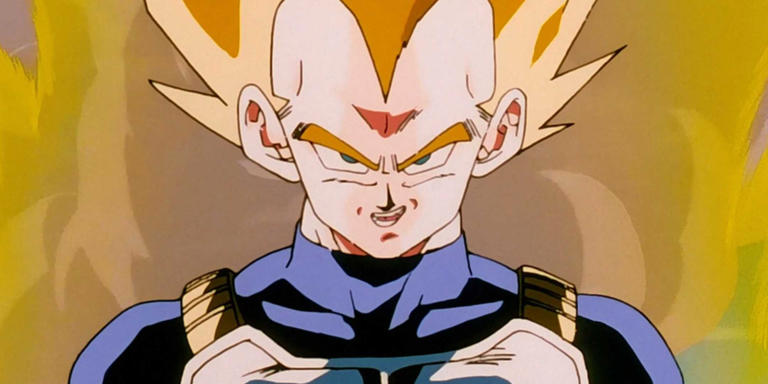 Vegeta turning Super Saiyan for the first time in Dragon Ball Z