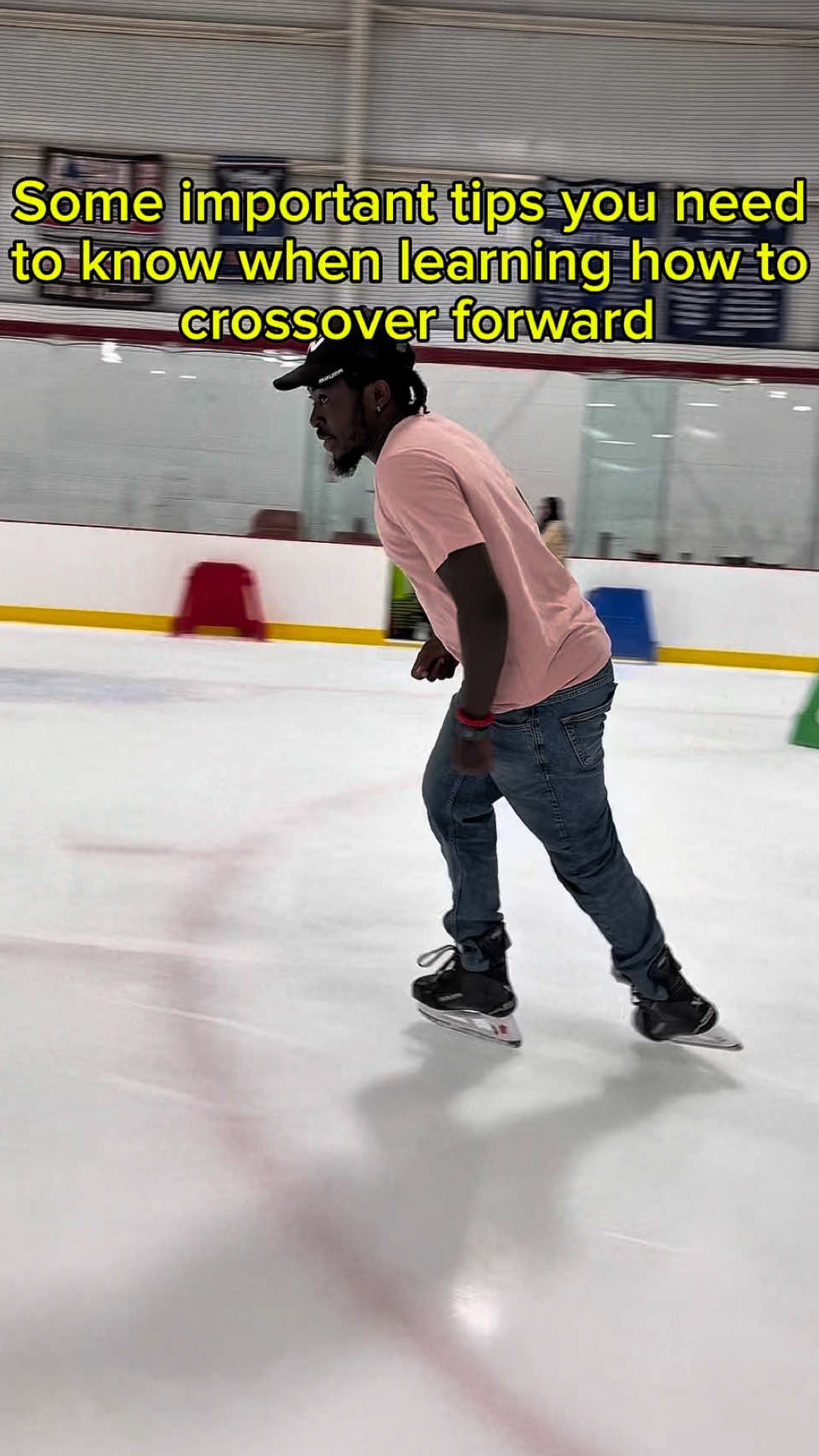 Improve ice skating skills with forward crossovers