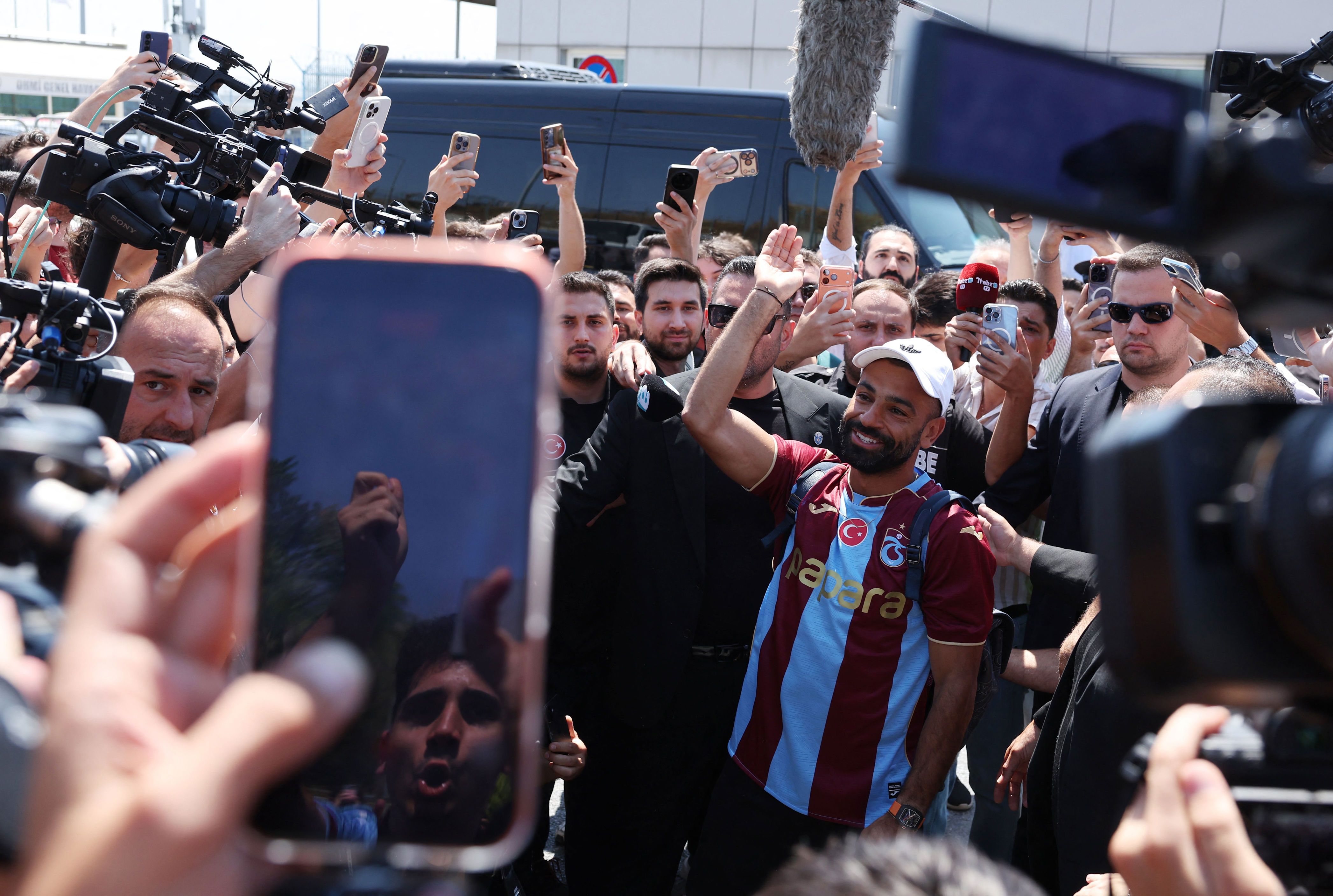 But he was mobbed by fans during his introduction at the club (Reuters)