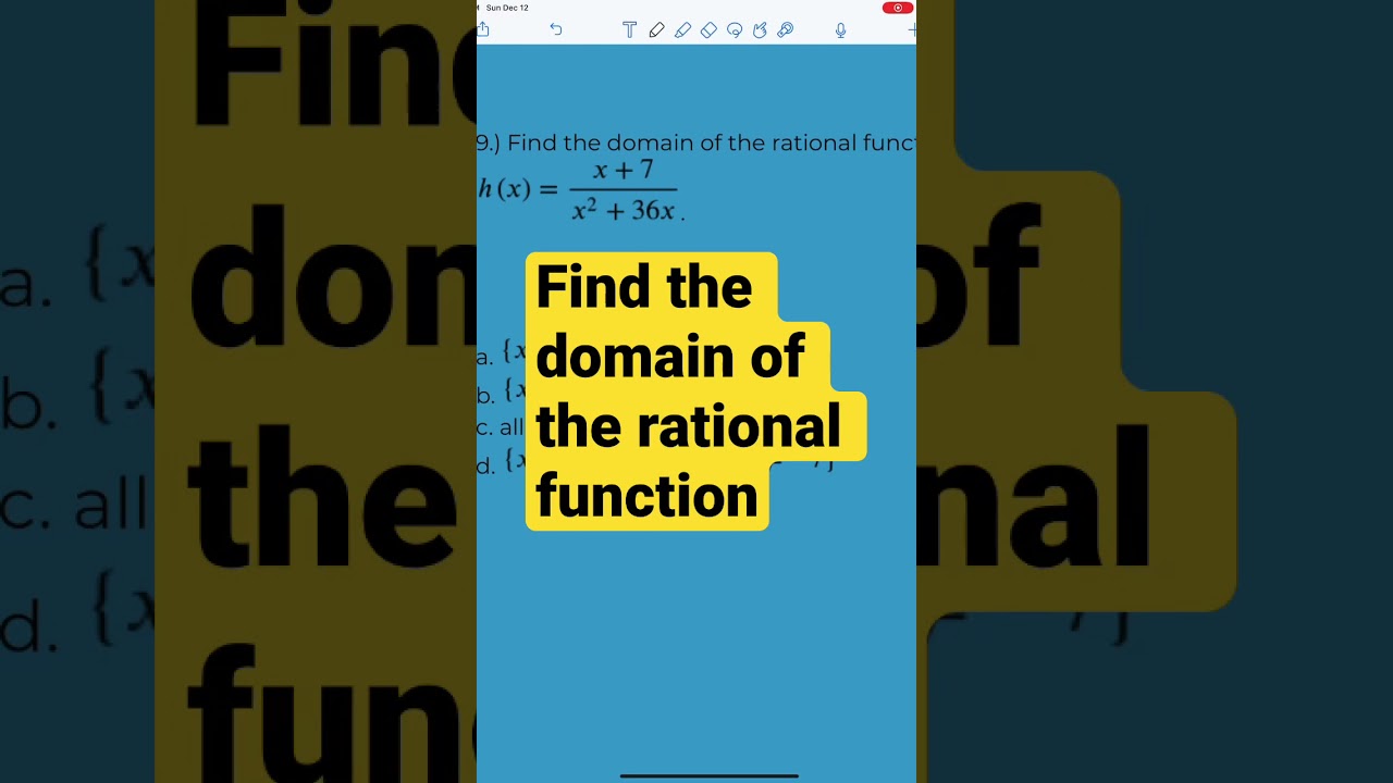 Find the domain of the rational function