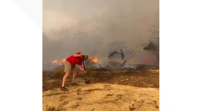 Brush fire ignites behind restaurant in The Dalles