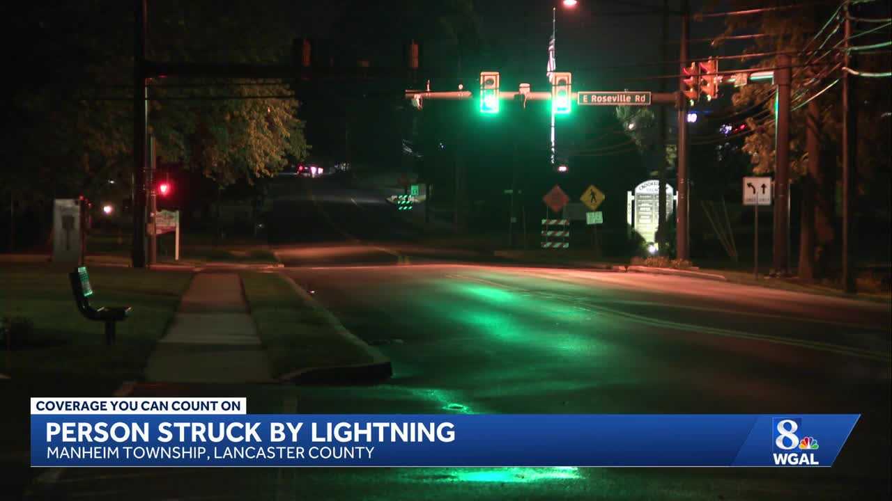 Person taken to hospital after lightning strike
