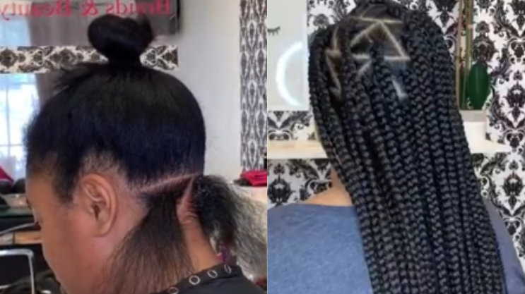 How seamless knotless box braids are created