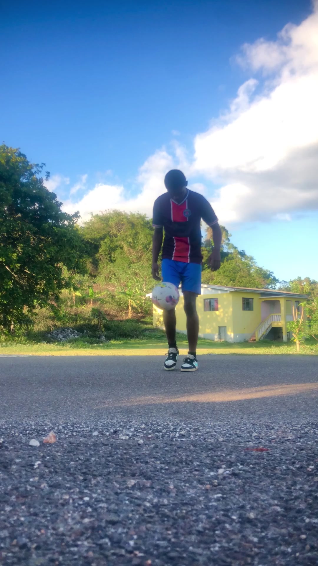 Freestyling soccer tricks