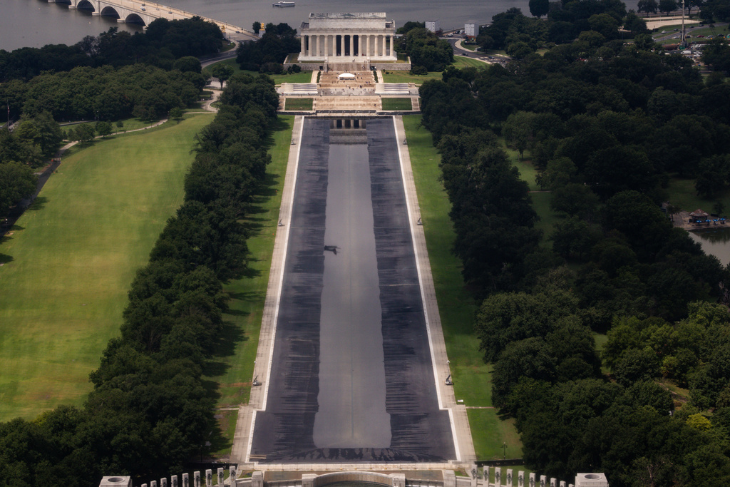 Fact focus: A look at Trump's false and misleading claims about the Reflecting Pool