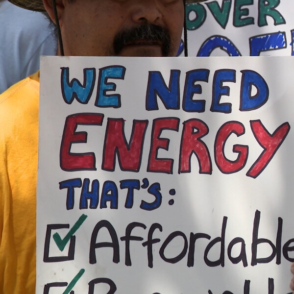 Affordable energy advocates rally in front of Sempra HQ after the company posts 'strong' quarterly earnings