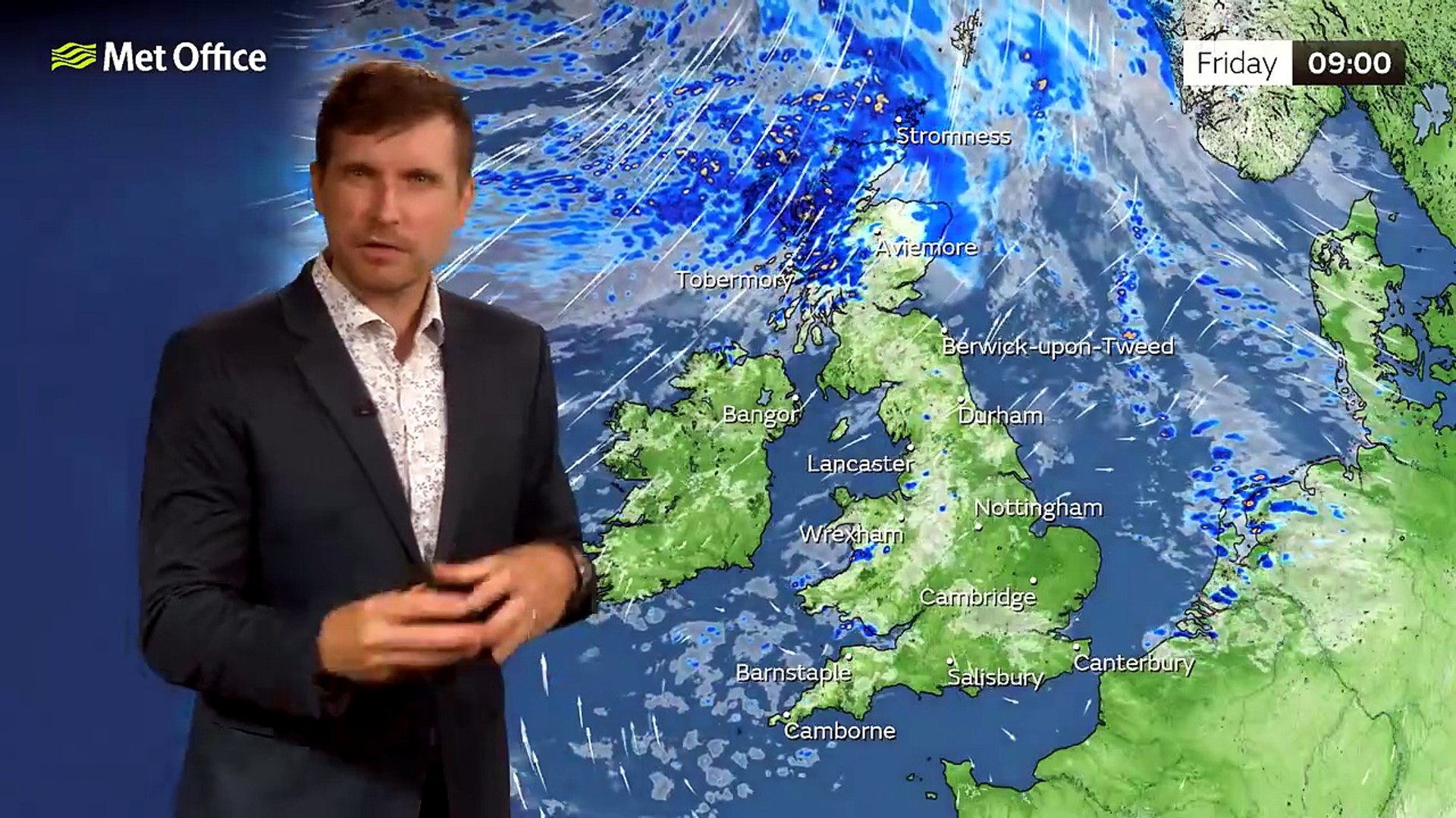 Met Office Friday morning weather forecast 07/08/26