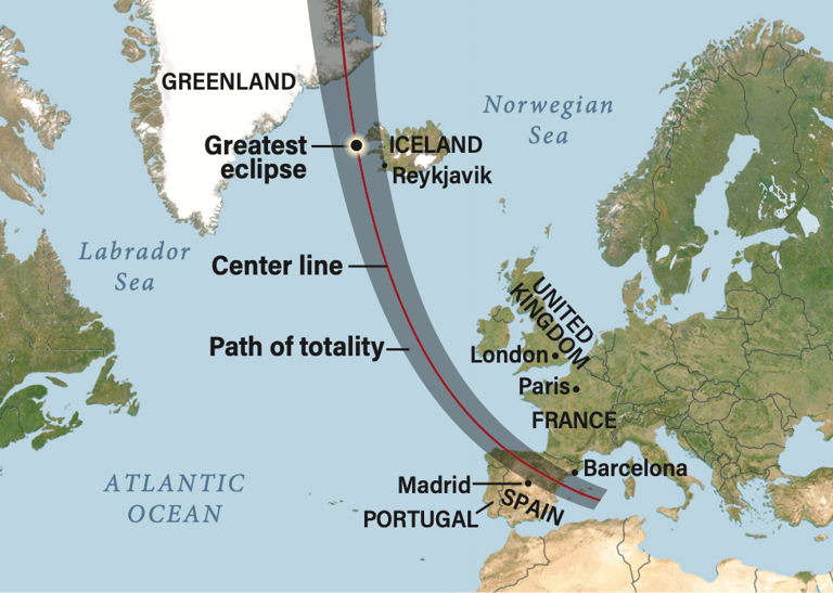 Total solar eclipse 2026: Live updates from Iceland and Spain