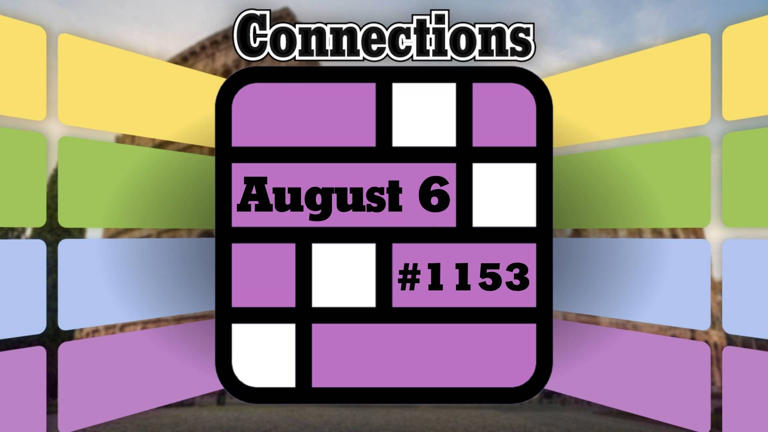 NYT connections solution and hints for August 6, 2026