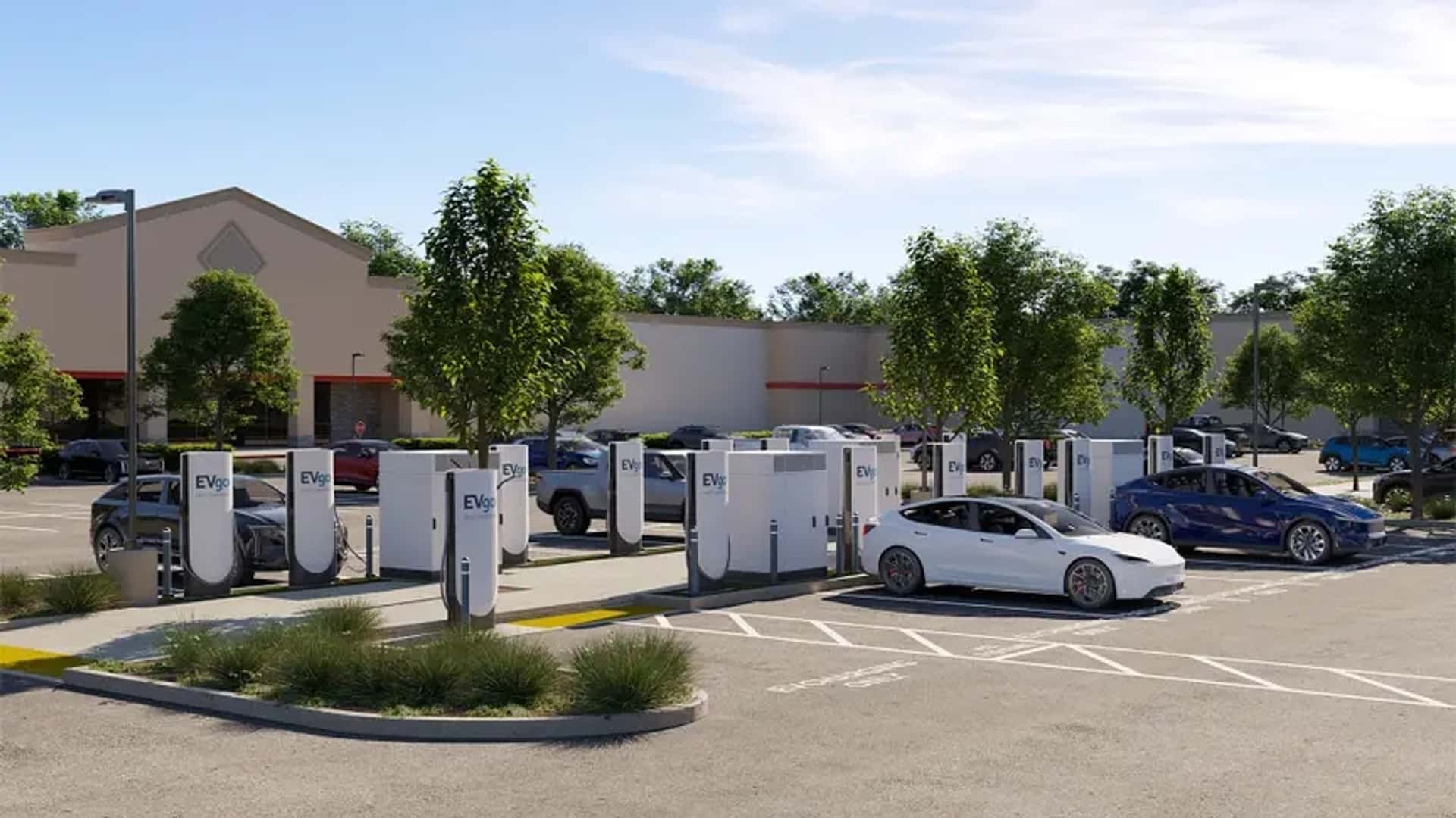 Tesla superchargers are coming to EVgo stations