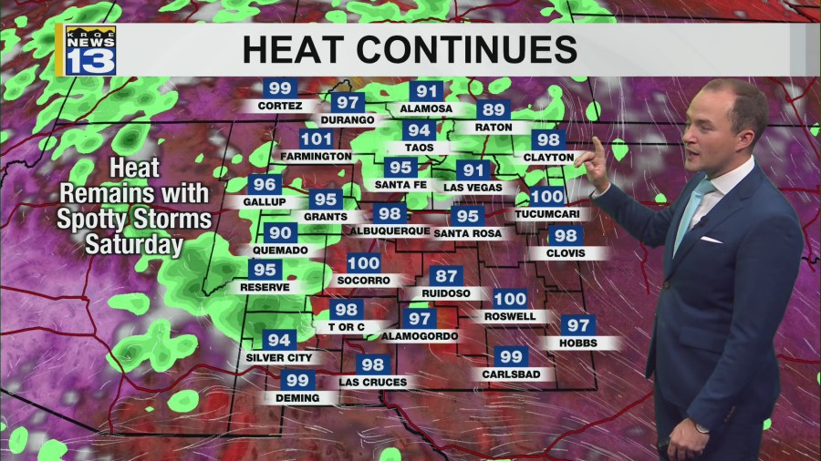 Record and near record heat continues into the weekend across New Mexico