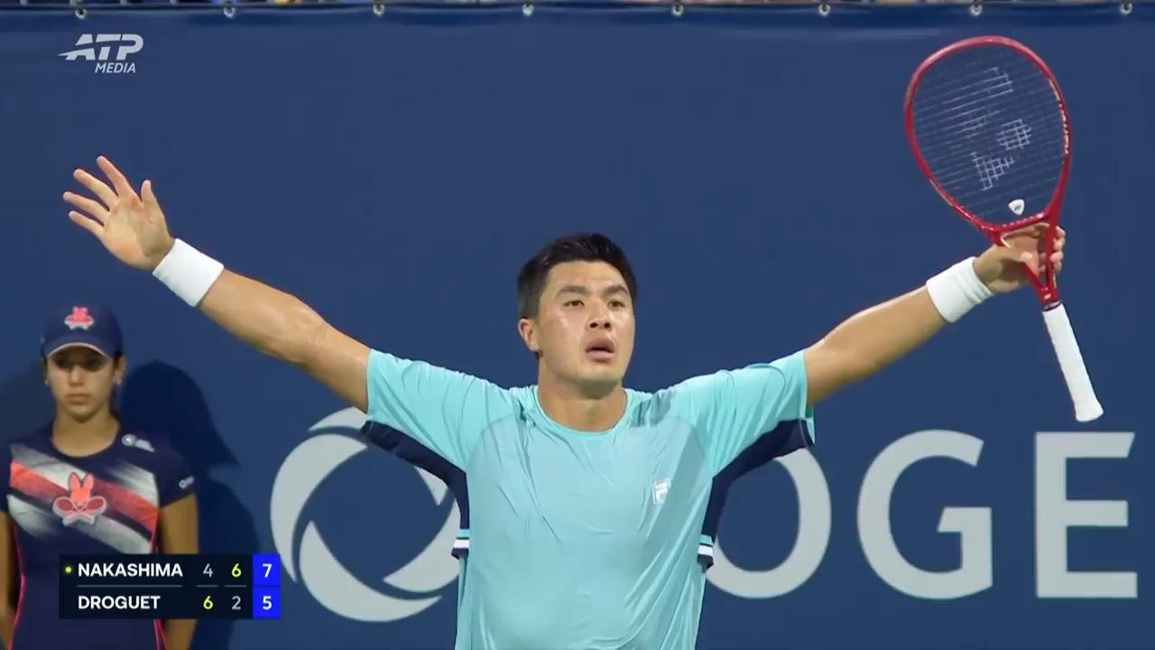 Nakashima stretched against Droguet but advances at National Bank Open
