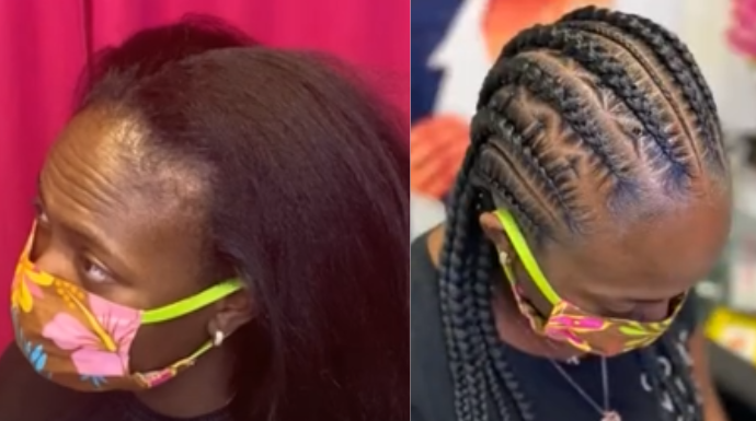 Polished straight back braids made neat