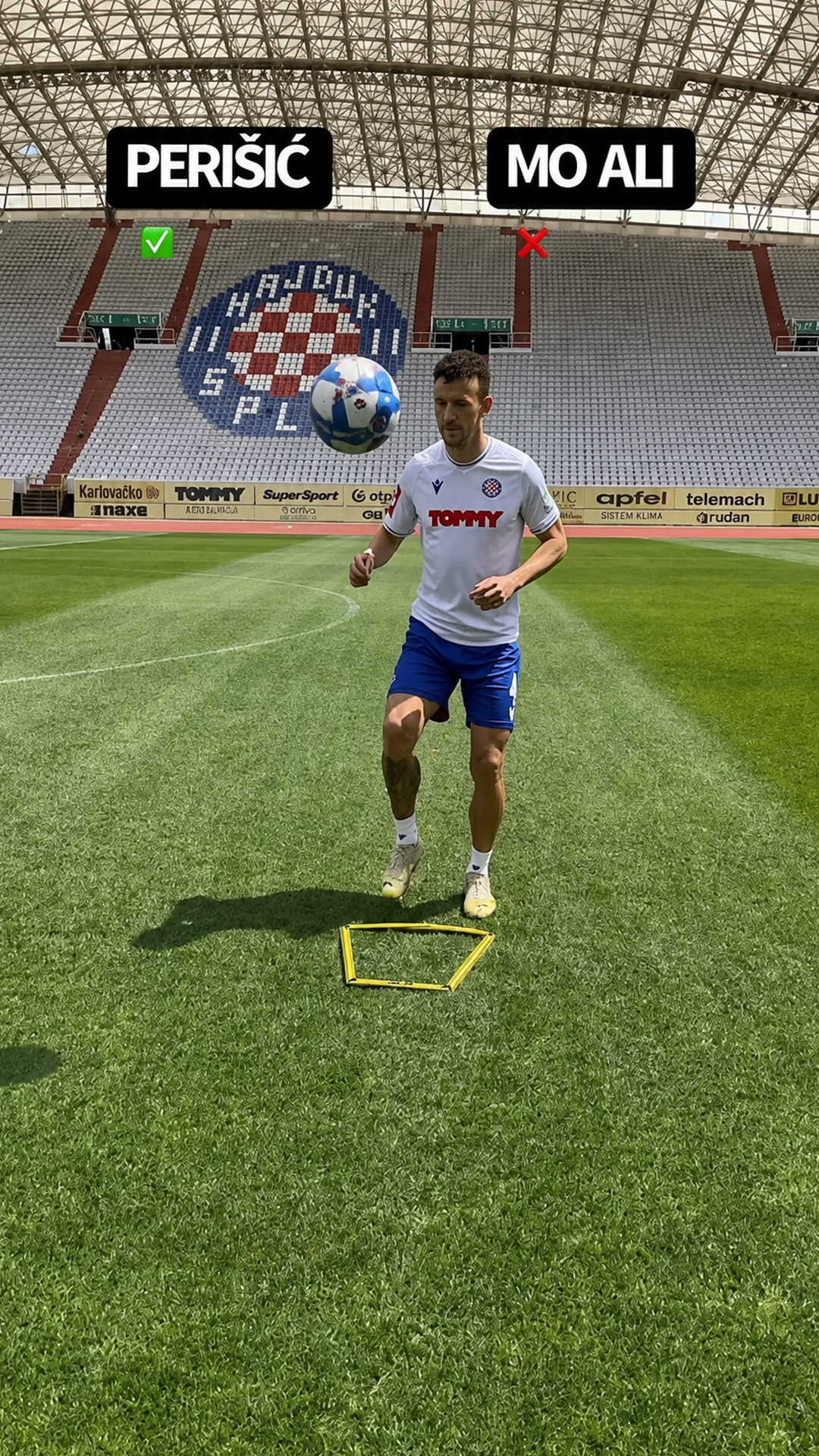 I challenged Perisic in a football touch control test