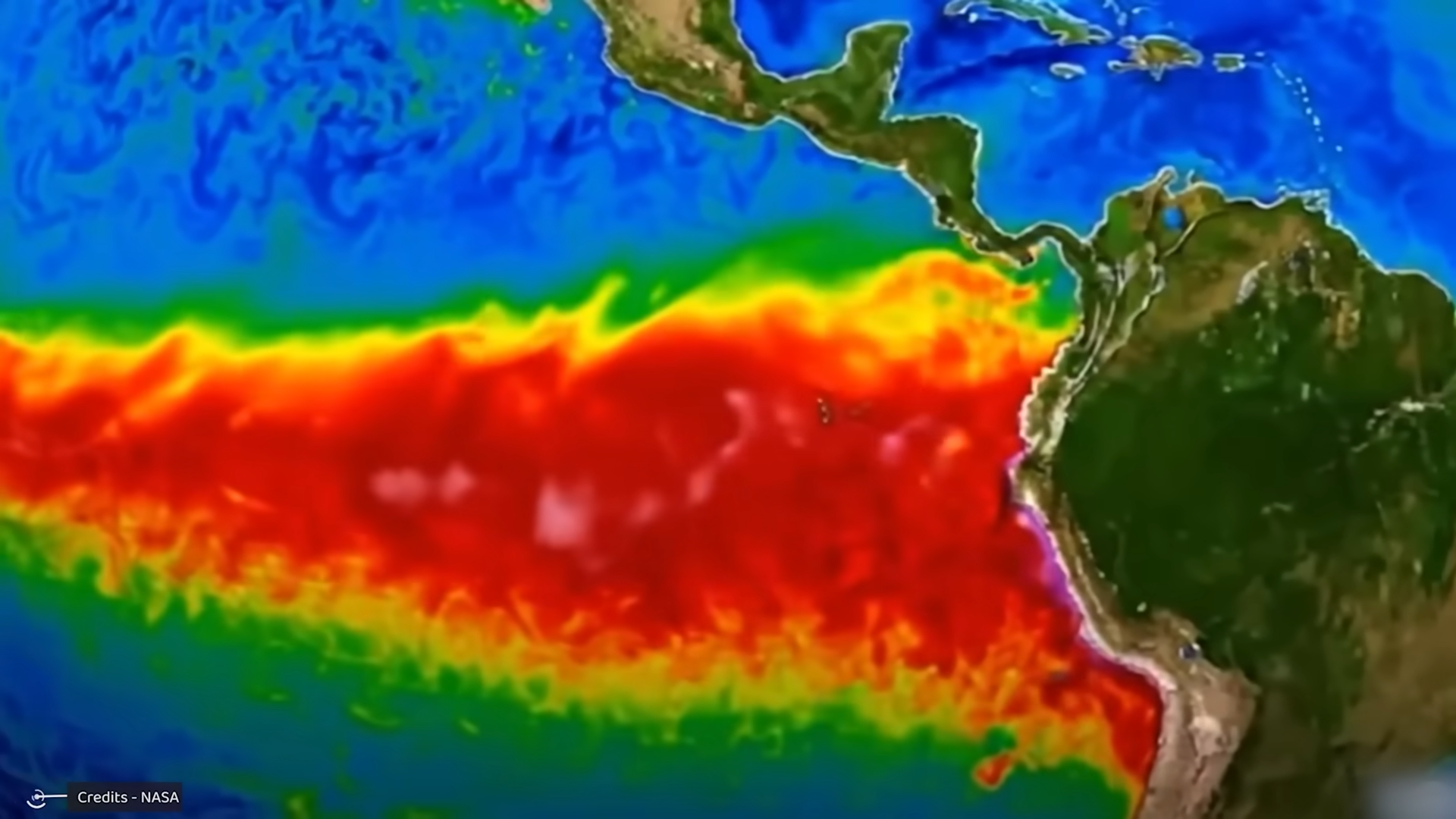 The Pacific is moving a 650-foot-deep wall of heat across the ocean