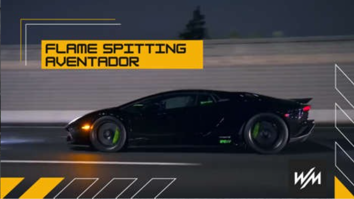 Lamborghini Aventador creates dragon-like flame display