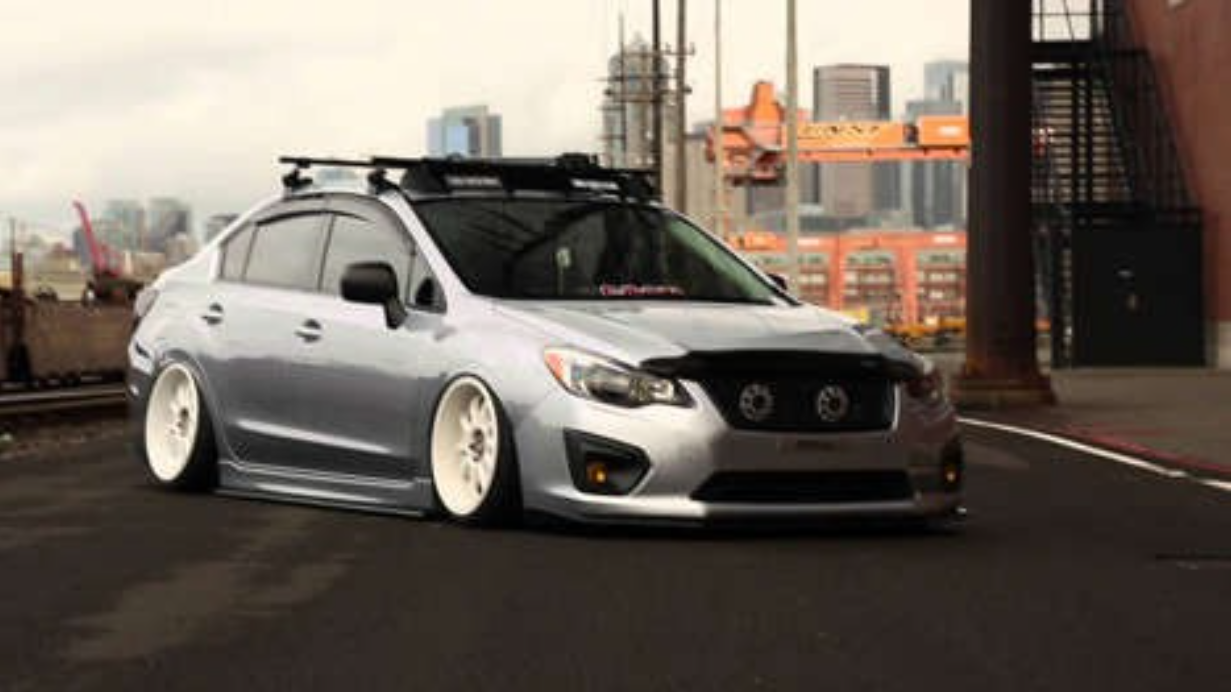 Subaru WRX duo with custom bagged builds