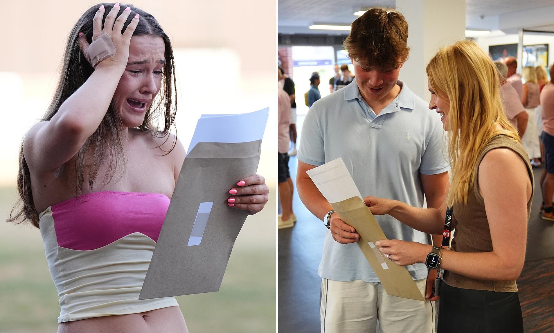 Pupils celebrate best-ever A-levels as boys extend top-grade lead over girls