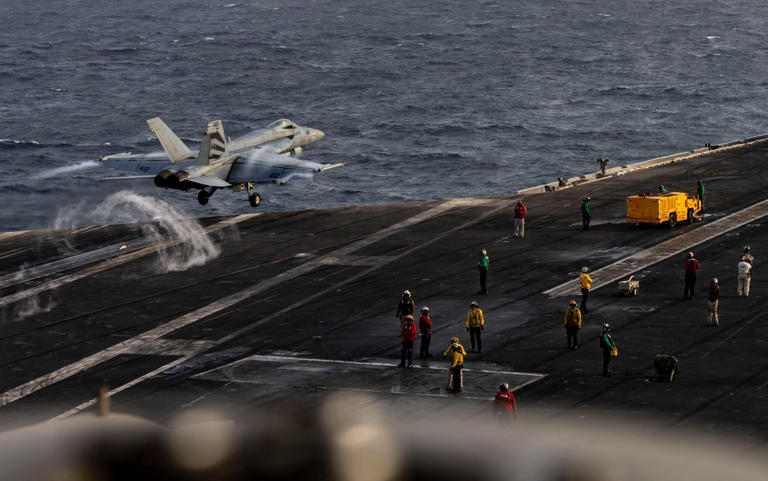 Sailors on board the aircraft carrier have not stepped on dry land this year - AFP via Getty Images