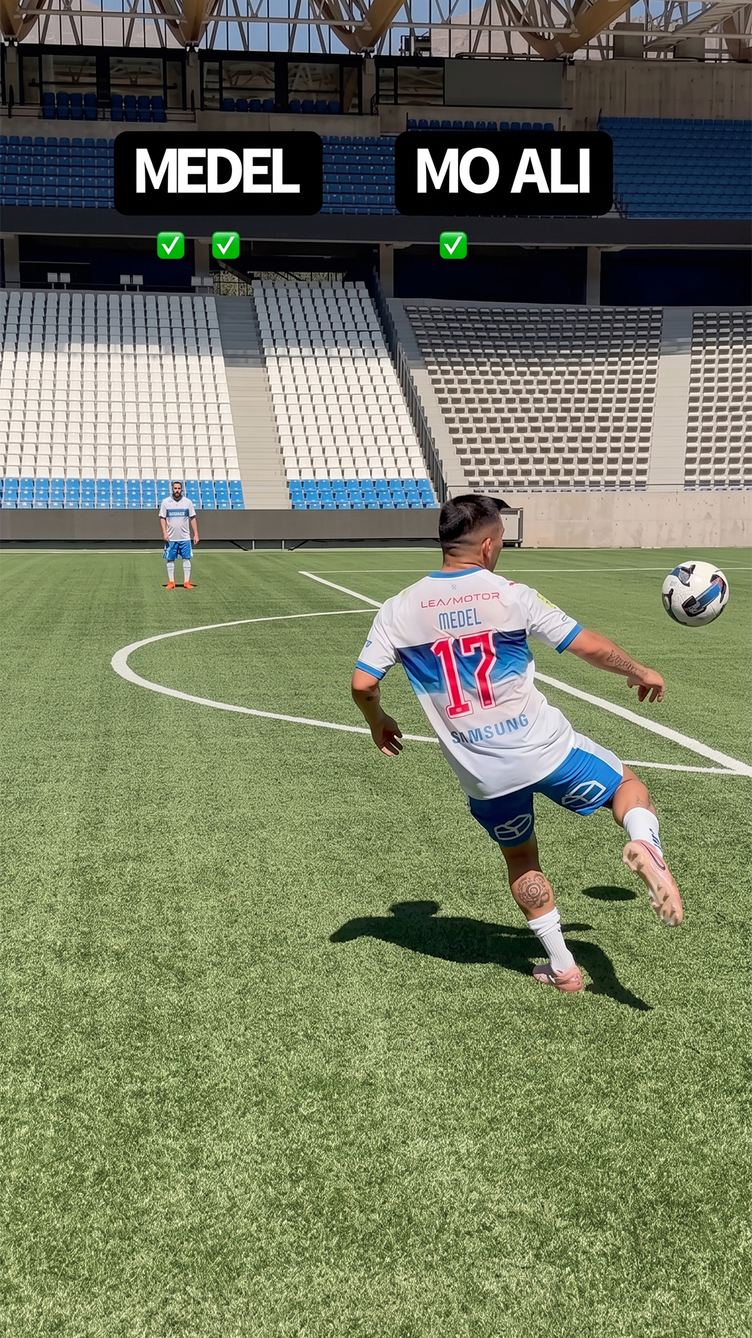 Medel challenged my passing skills in this accuracy test