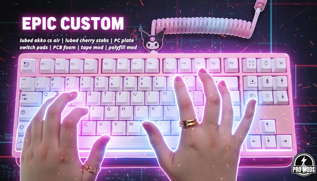 KBDfans Tiger80 Lite build and mod with PBTfans BOW keycaps