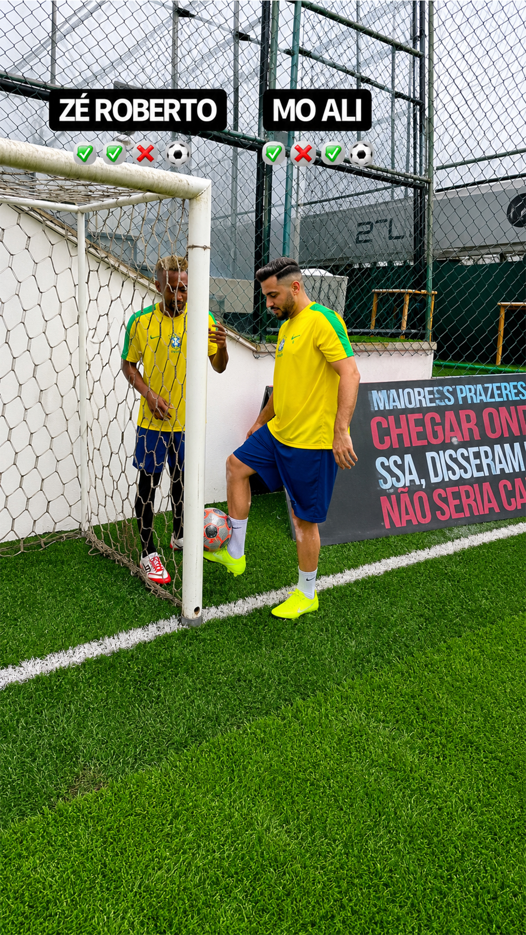 I challenged Ze Roberto with this unusual football control test
