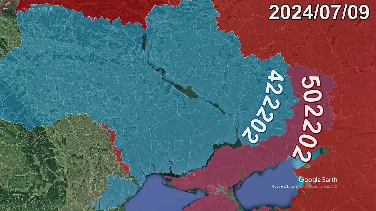 This Google Earth timeline shows Ukraine’s front line changing every day