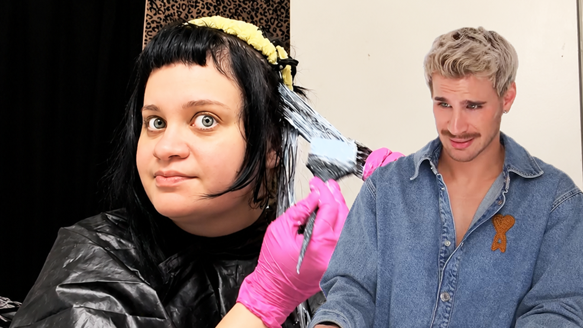 This hair transformation went from black to pink perfection