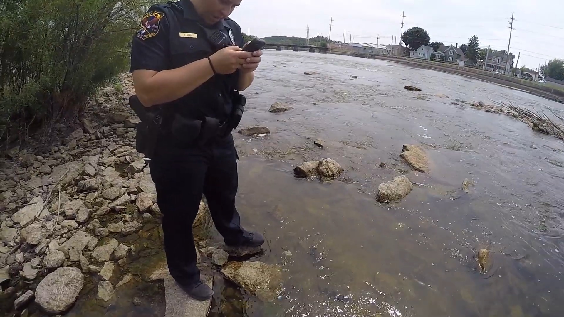 Apparently, cleaning the river is a crime now... thanks, Karen