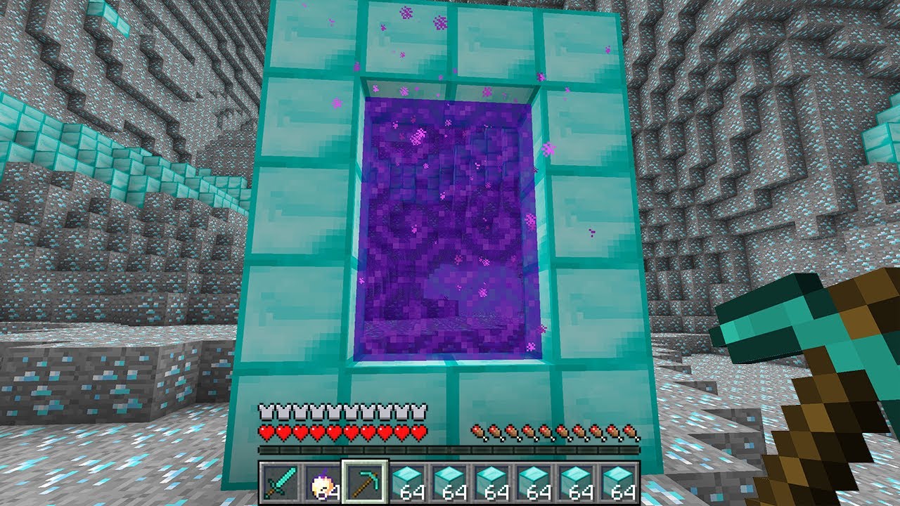 Minecraft UHC but you can make portals from any block