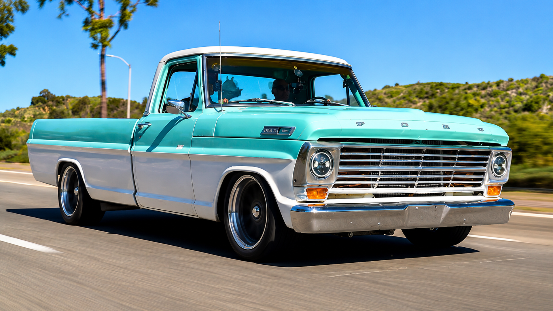 Classic Ford F100 transformed into a street race truck