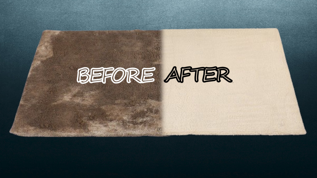 From brown to white: A satisfying rug cleaning! 💧🔊