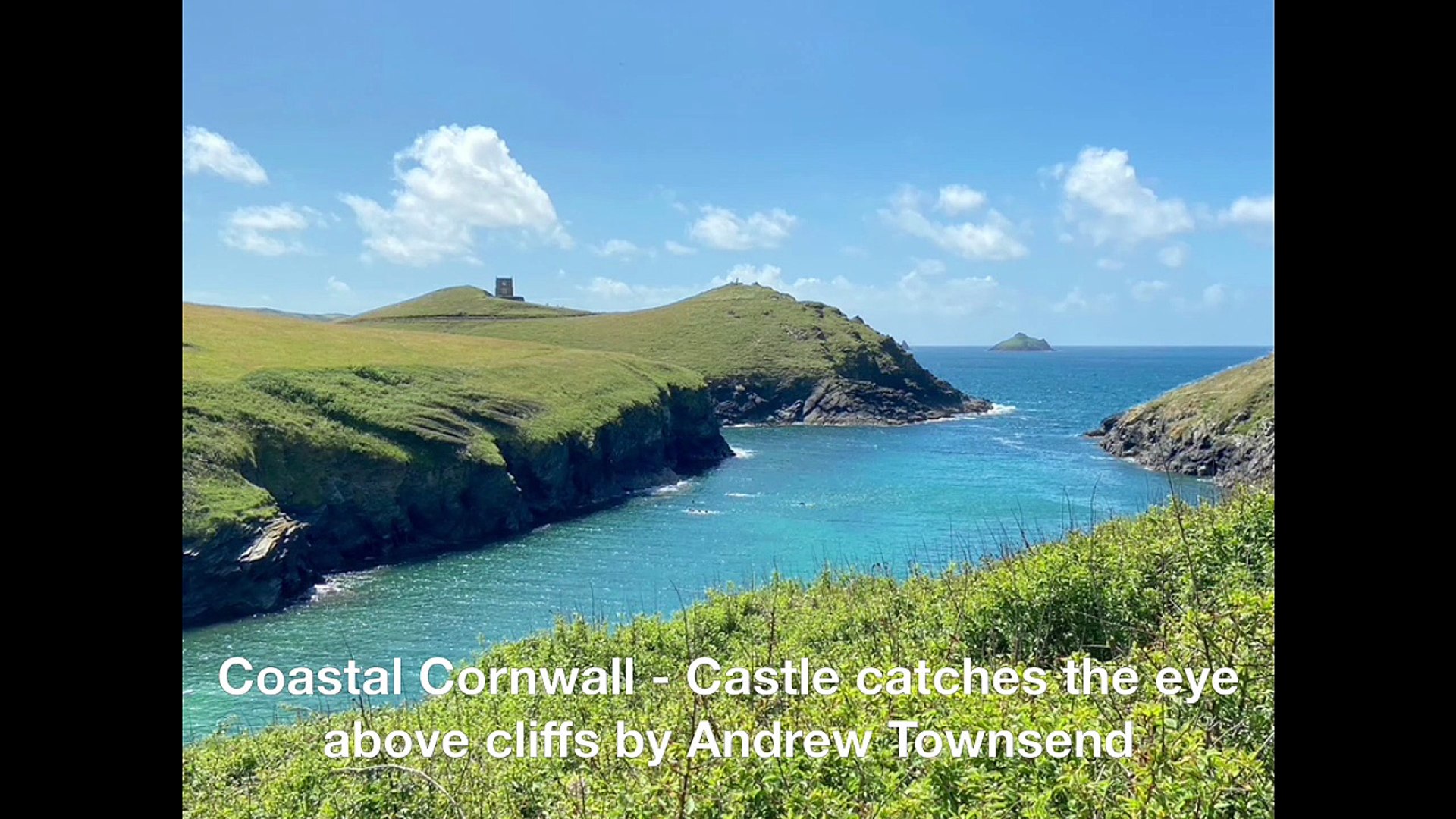 Coastal Cornwall - Castle catches the eye above cliffs by Andrew Townsend