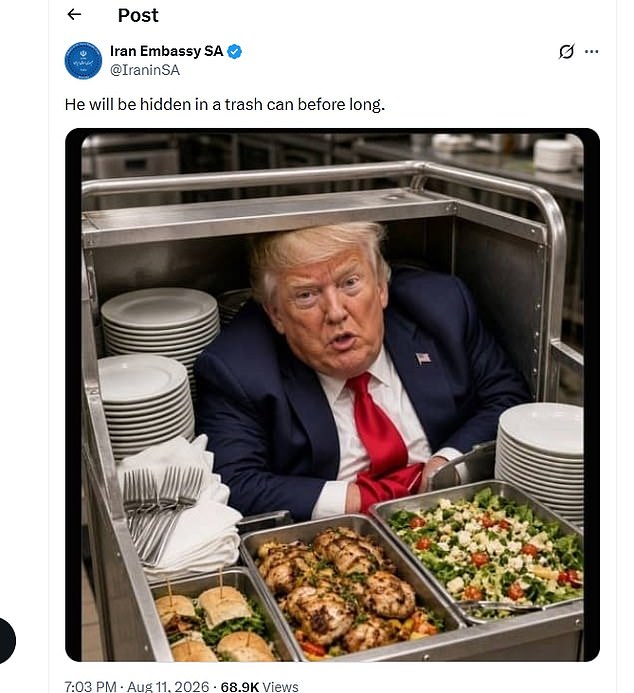 Iran has mocked U.S. President Donald Trump over his secret aircraft switch during a visit to Turkey, claiming the extraordinary security operation showed his fear of Iran's military power