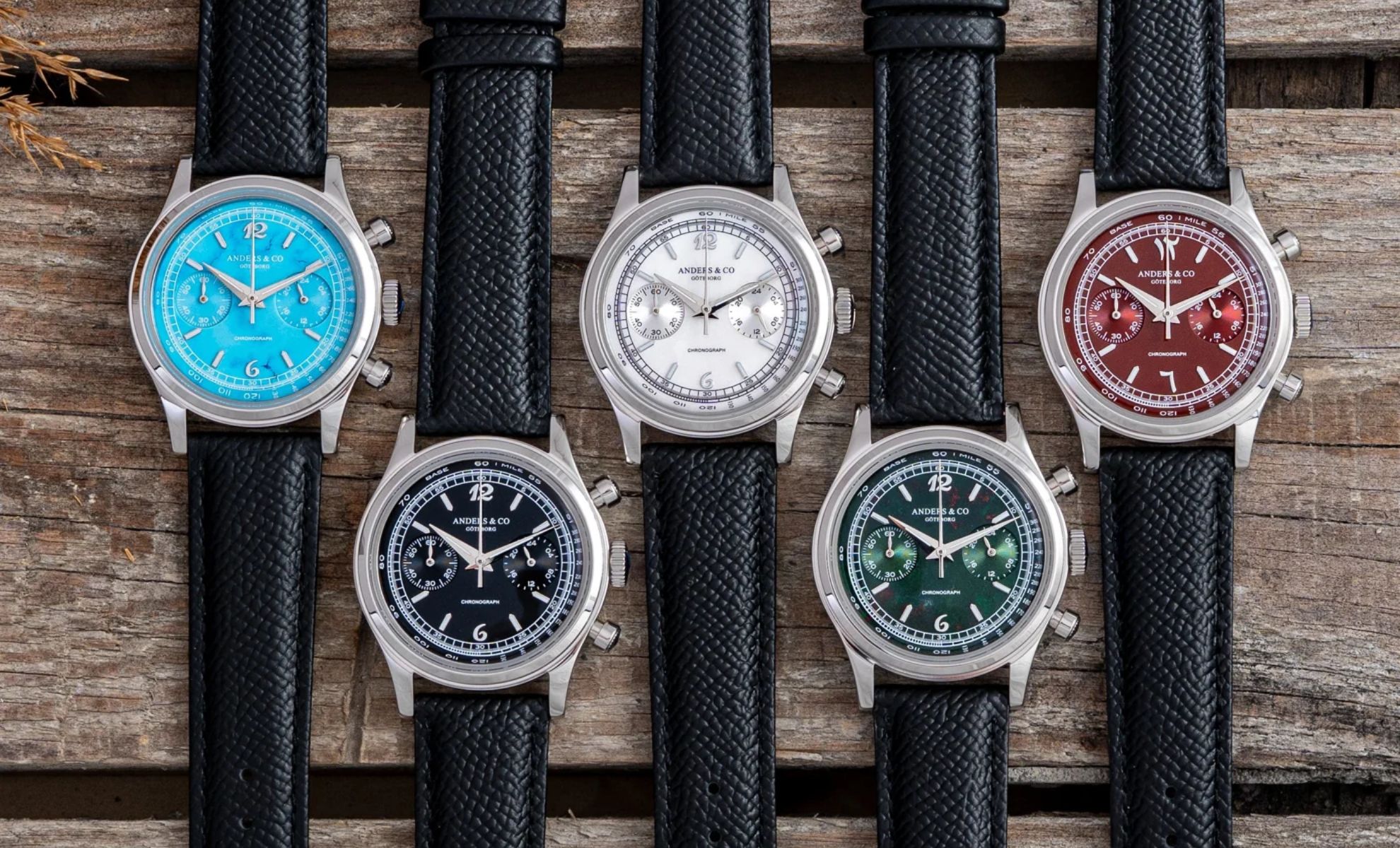 Anders & Co AC1 chronograph : Cinq pierres naturelles pour un chrono ...