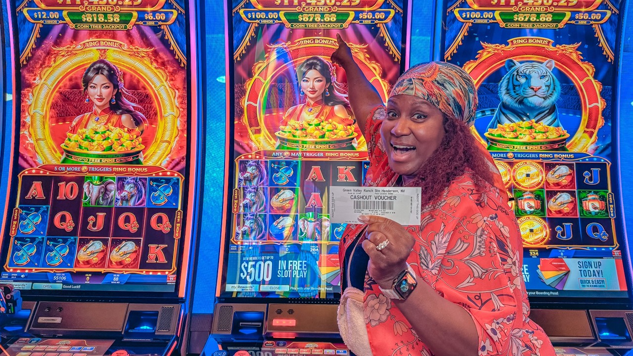 I sat down on this brand new slot machine... it turned into this