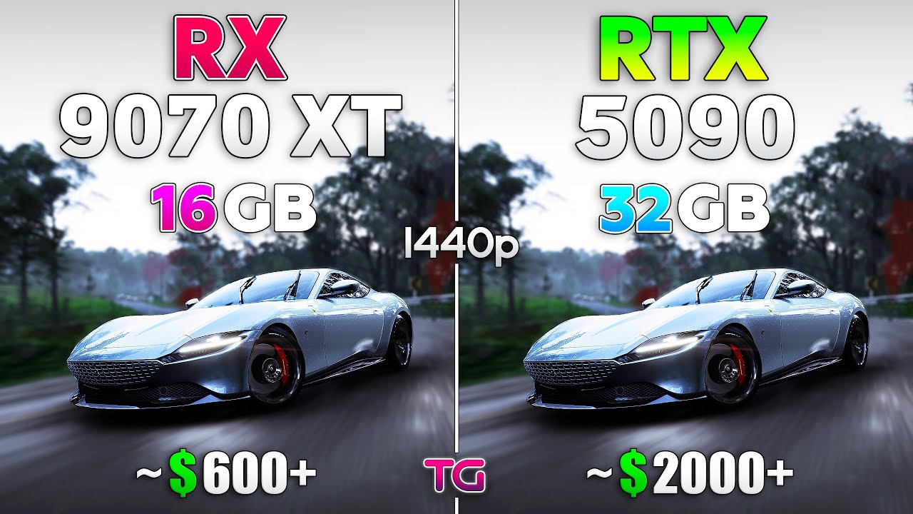 RX 9070 XT vs RTX 5090 - Test in 1440p with new drivers