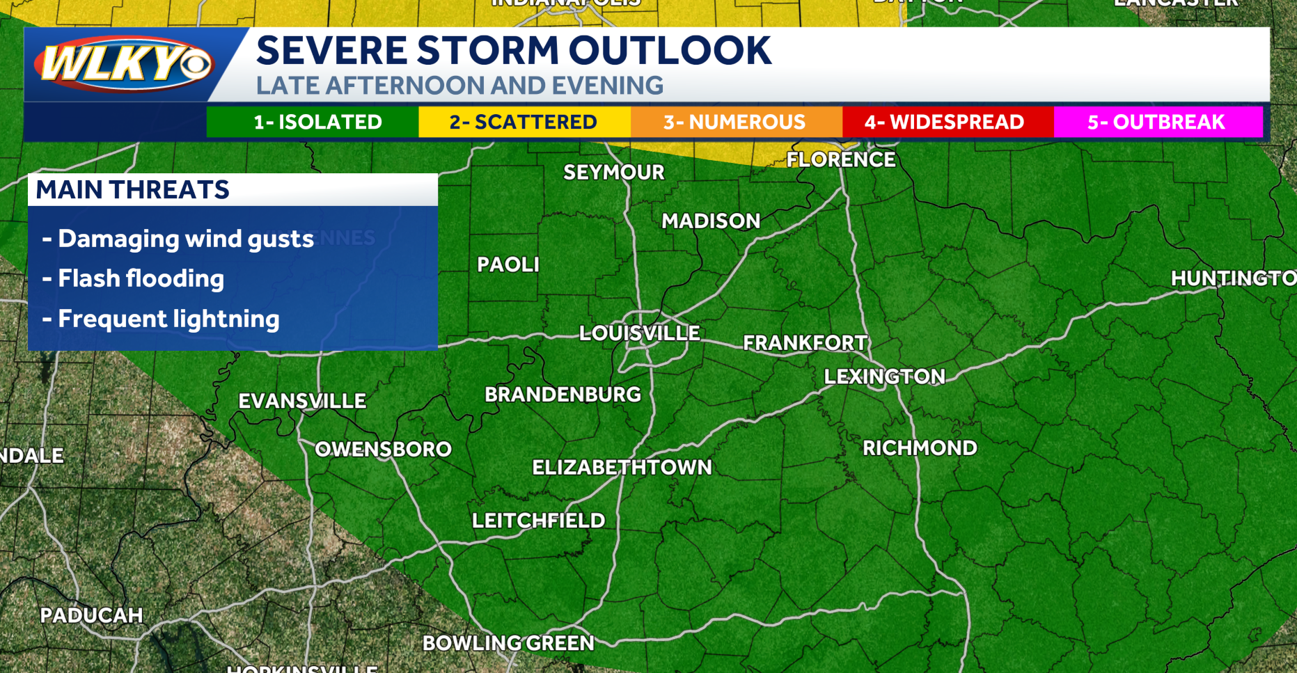 Impact weather | Scattered rain, storm chances Thursday evening
