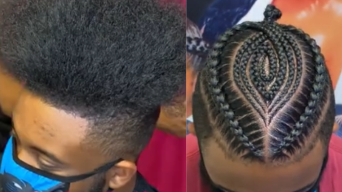 Stylish men’s braids with eye-catching designs