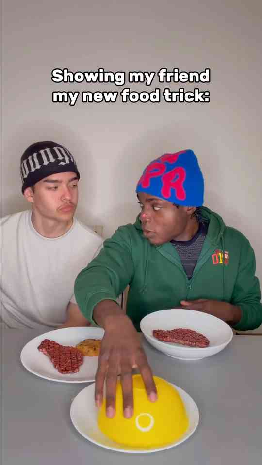 Food trick surprise for my friend