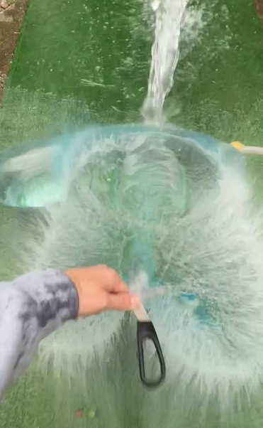 Thanos floods my garden in an epic inflatable experiment
