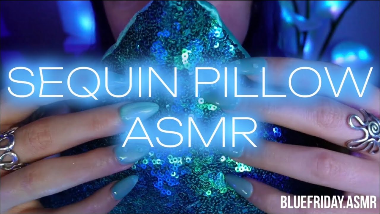 Sequin pillow ASMR experience with satisfying textures