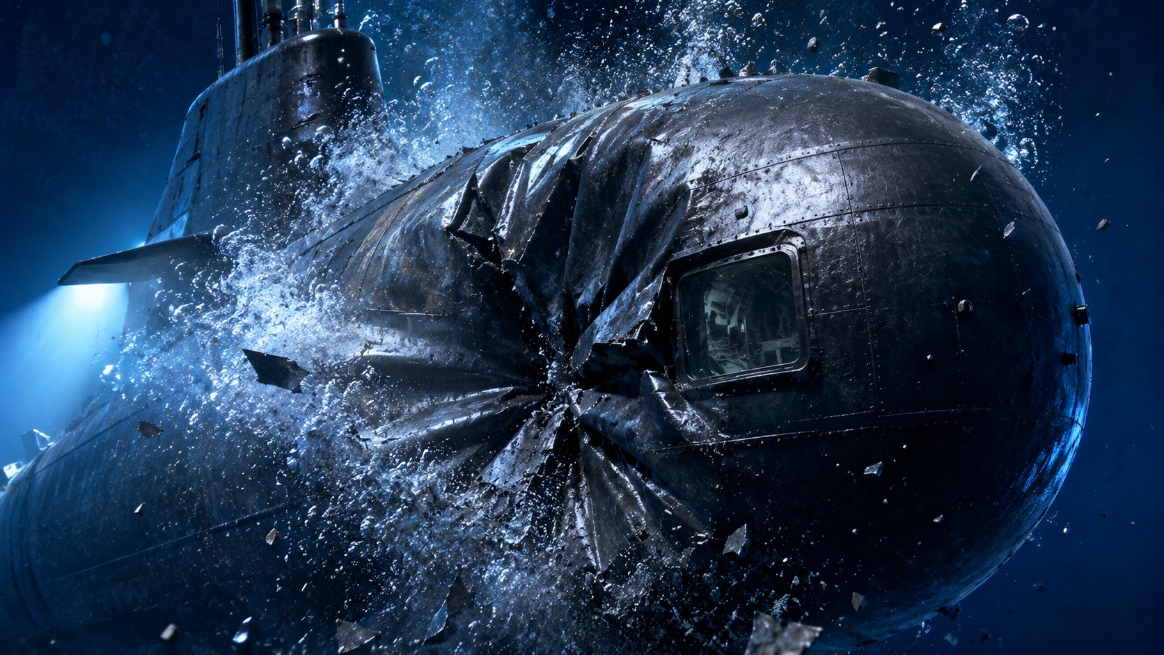What happens when a submarine implodes