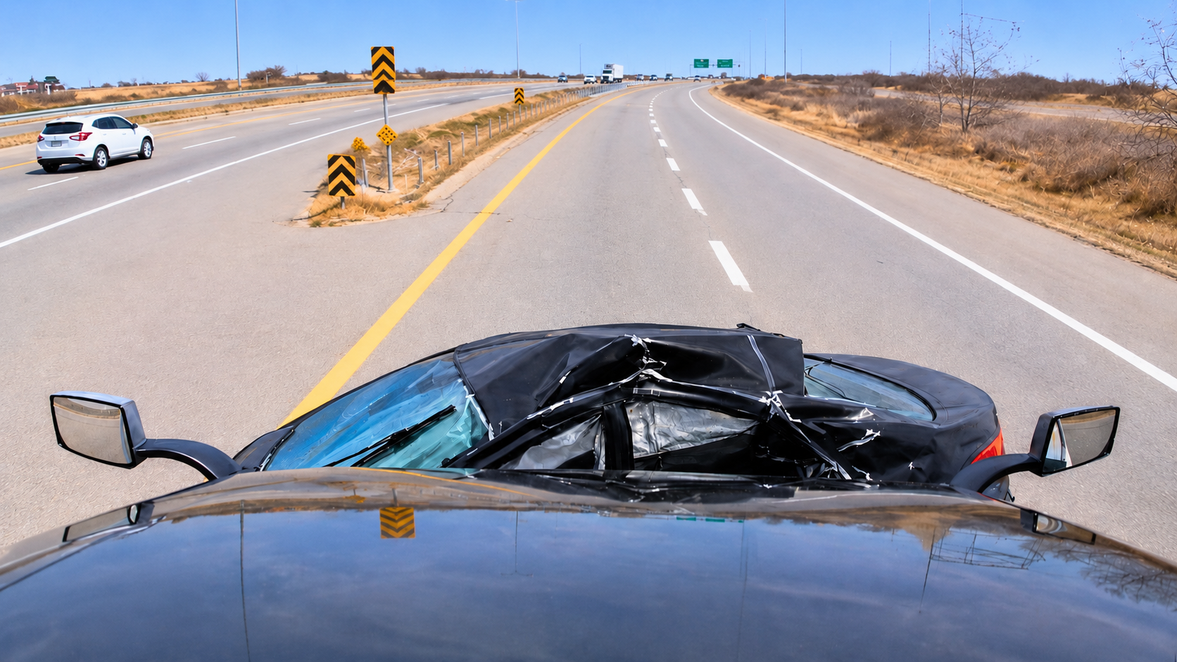 This is why drivers should never cut in front of a semi