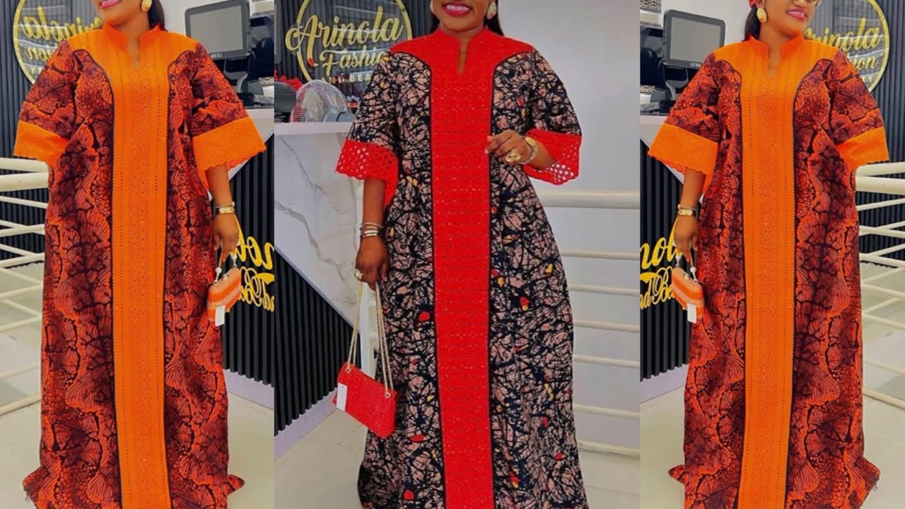 Bubu kaftan dress cutting and sewing tutorial
