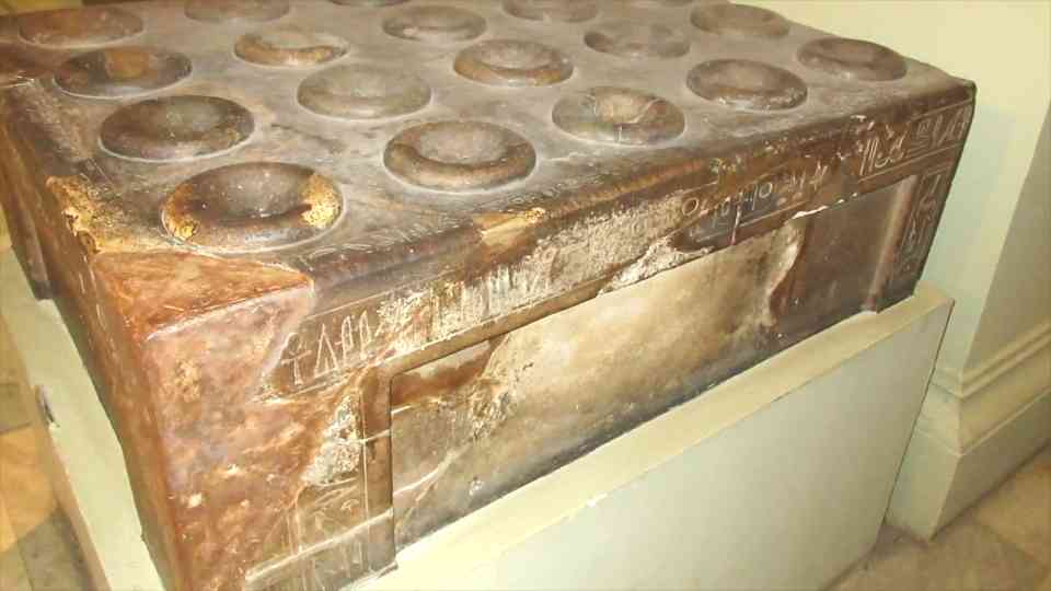 Curious ancient stone objects in the Cairo Museum in Egypt